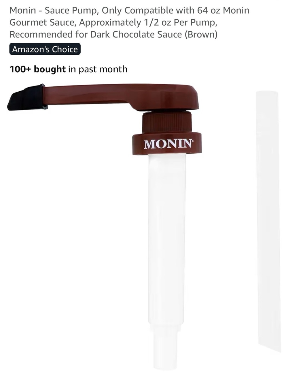 Brown Sauce Pump - Easy Dispense for 64 oz Bottles
